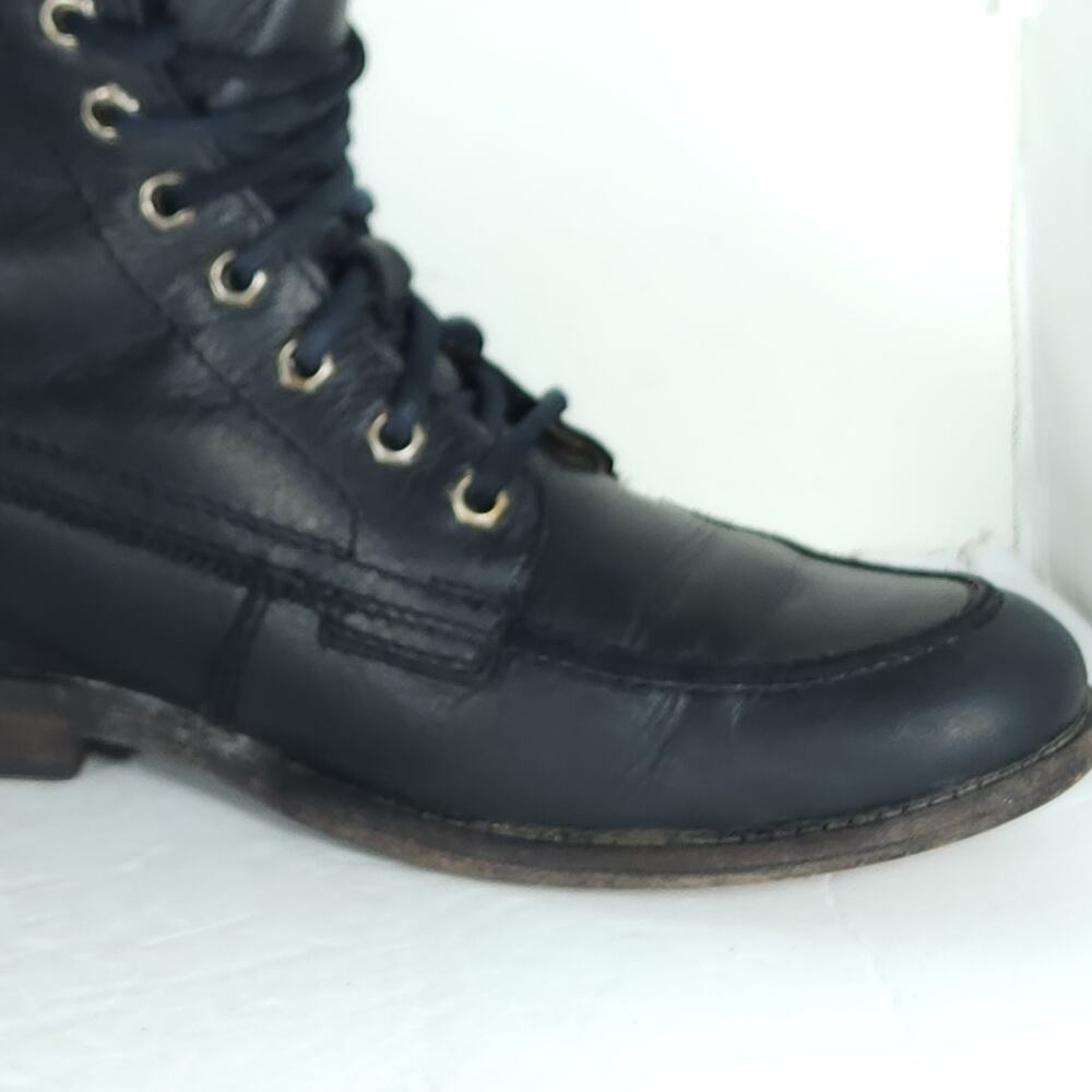 Frye women’s Phillip US 7,5 B Black leather Lace-Up Ankle Combat Boots booties - Picture 13 of 16